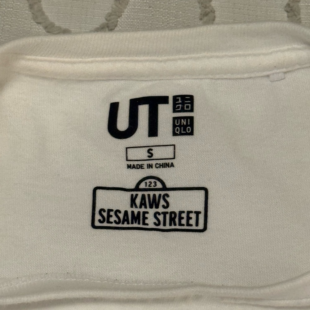 KAWS Kids White Tee with Blue and Red Graphic - Picture 3 of 4